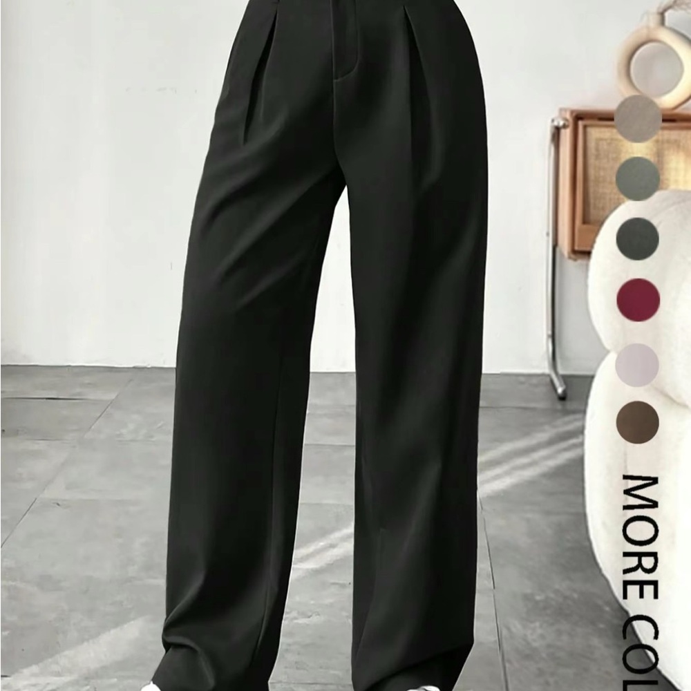 Elegant Black Wide-Leg Trousers